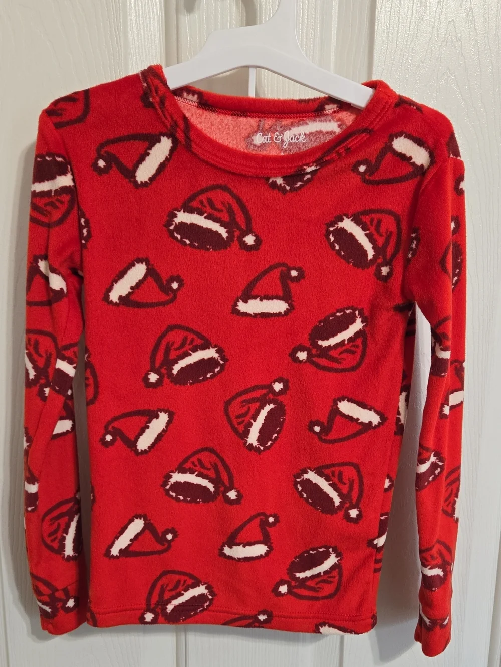 Cat & Jack snuggly soft Christmas Santa Hats pajamas